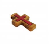 Immagine di 'Croce in legno di ulivo con cordone - 4 cm'