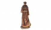 Immagine di 'Statua in resina colorata "San Francesco con il lupo e la colomba" - altezza 30 cm'