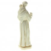 Immagine di 'Statua in resina bianca con dettagli dorati "Sant'Antonio di Padova" - altezza 16 cm'