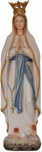 Copertina di 'Statua in legno "Madonna di Lourdes con corona" - altezza 24 cm'