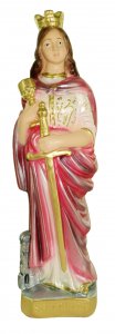 Copertina di 'Statua Santa Barbara in gesso madreperlato dipinta a mano - 20 cm'
