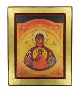 Copertina di 'Icona greca in legno degli sposi "Nostra Signora dell'Alleanza" - 32x26 cm'
