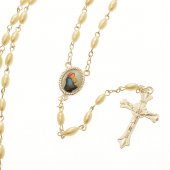 Immagine di 'Confezione "Il Santo Rosario" con coroncina in perla e libricino'