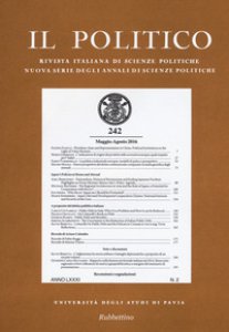 Copertina di 'Il politico. Rivista italiana di scienze politiche (2016)'