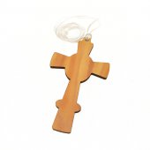 Immagine di 'Croce comunione da collo in legno chiaro (11 x 6)'