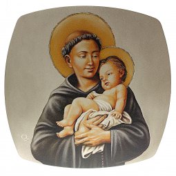 Copertina di 'Quadretto stondato "Sant'Antonio con il Bambino" - dimensioni 40x40 cm'