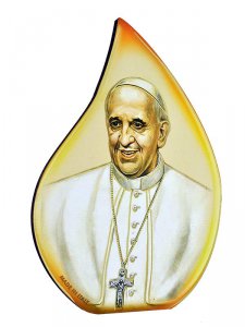 Copertina di 'Fiamma da appoggio con disegno di papa Francesco'