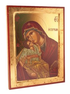 Copertina di 'Icona in legno "Madonna col bambino"'