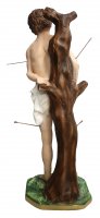 Immagine di 'Statua San Sebastiano in gesso dipinta a mano - 40 cm'