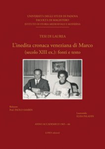 Copertina di 'L' inedita Cronaca veneziana di Marco. (secolo XIII ex.): fonti e testo'