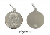 Immagine di 'Medaglia Madonna Addolorata tonda in argento 925 - 2,2 cm'