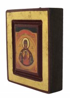 Immagine di 'Icona degli sposi - Nostra Signora dell'Alleanza, produzione greca su legno - 8 x 7 cm'