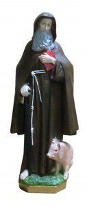 Copertina di 'Statua di Sant'Antonio Abate / Eremita in gesso dipinta a mano - 60 cm'