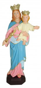 Copertina di 'Statua da esterno della Madonna Ausiliatrice in materiale infrangibile, dipinta a mano, da 30 cm'