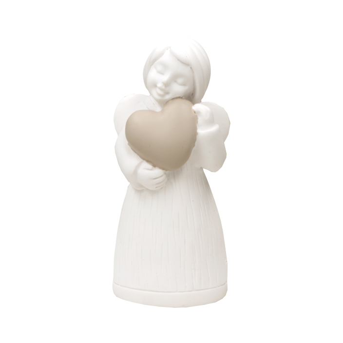 #1 Wytino Statuetta di Bellezza ， 20 cm Resina Bellezza Bianca Scolpita Figura Ornamenti da Tavolo Statuetta Angelo Dipinta a Mano 