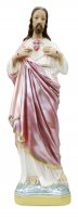 Statua Sacro Cuore di Ges� in gesso madreperlato dipinta a mano - 60 cm
