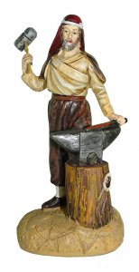 Copertina di 'Statuine presepe: Fabbro con incudine linea Martino Landi per presepe da cm 10'
