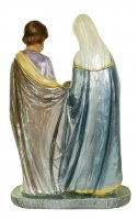 Immagine di 'Statua Sacra Famiglia in gesso madreperlato dipinta a mano - 20 cm'