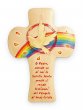 Croce colorata "Santa Cresima" - altezza 14 cm