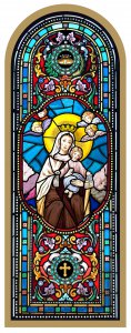 Copertina di 'Tavola Madonna del Carmine stampa tipo vetrata su legno - 10 x 27 cm'