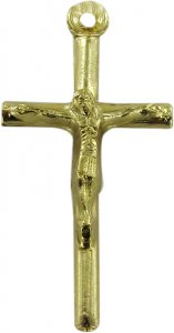 Copertina di 'Croce con Cristo in metallo dorato - 2,5 cm'