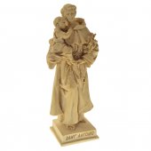 Immagine di 'Statua sacra in resina patinata con base "Sant'Antonio di Padova" - altezza 21 cm'