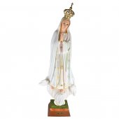 Statua Madonna di Fatima in resina colorata h.65 cm
