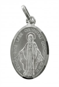 Copertina di 'Medaglia Madonna Miracolosa in argento 925 - 1,5 cm'