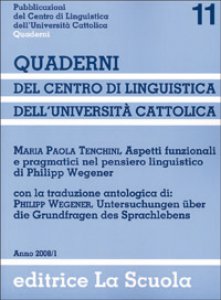 Copertina di 'Aspetti funzionali e pragmatici nel pensiero linguistico di Philipp Wegener'
