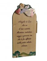 Immagine di 'Quadretto in legno "Angelo di Dio" - dimensioni 18x9 cm'