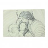 Icona curvilinea da appoggio "Sacra Famiglia" - dimensioni 11x16 cm