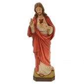 Statua in resina colorata "Sacro Cuore Gesù" - altezza 30 cm