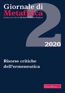 Copertina di 'Giornale di Metafisica. 2/2020 (vol. 42): Risorse critiche dell'ermeneutica'