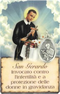 Copertina di 'Card San Gerardo della guarigione in PVC con preghiera e medaglia - 5,5 x 8,5 cm - italiano'