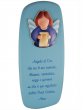 Icona "Angelo di Dio" per bambini azzurra - dimensioni 26,5x11,5