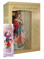 Immagine di 'Statua di Maria che scioglie i nodi da 20 cm in confezione regalo con segnalibro in IT/EN/ES/FR'