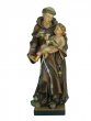 Statua in legno scolpito e decorato a mano "Sant'Antonio di Padova" - altezza 30 cm