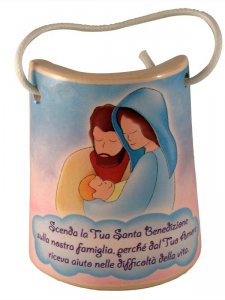 Copertina di 'Tegola in ceramica "Sacra Famiglia" - altezza 8,5 cm'