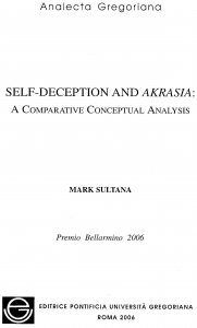 Copertina di 'Self-deception and Akrasia: A comparative conceptual analysis'