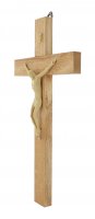 Immagine di 'Crocifisso da parete in legno con Cristo in plastica - 20 cm'