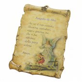 Tavoletta sagomata "Angelo di Dio" - dimensioni 15x10 cm
