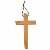 Immagine di 'Croce in legno d'ulivo e corpo in argento - altezza 16,5 cm'