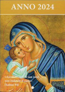 Copertina di 'Ascoltate oggi la sua voce. Calendario liturgico 2024. Icona Madonna della Tenerezza'