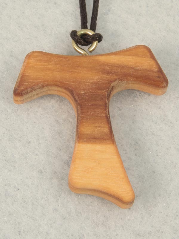 Croce tau in legno d'ulivo - altezza 3,8 cm, in legno d'ulivo, Tau,  Articoli Religiosi 