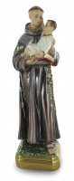 Statua Sant Antonio in gesso madreperlato dipinta a mano - 40 cm