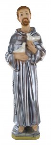 Copertina di 'Statua San Francesco in gesso madreperlato dipinta a mano - 40 cm'