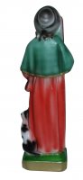 Immagine di 'Statua San Rocco in gesso madreperlato dipinta a mano - 20 cm'