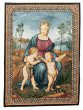 Arazzo sacro "Madonna del Cardellino" - dimensioni 33x25 cm - Raffaello Sanzio