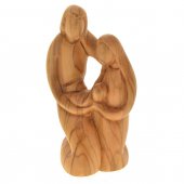 Statua in legno d'ulivo "Sacra famiglia"  - altezza 15 cm
