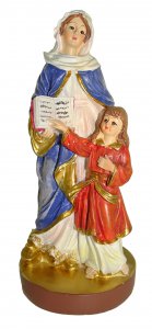 Copertina di 'Statua di Sant'Anna da 12 cm in confezione regalo con segnalibro in IT/EN/ES/FR'